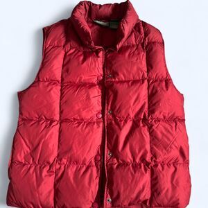 L.L.Bean Women's Red Puffer Vest SMALL